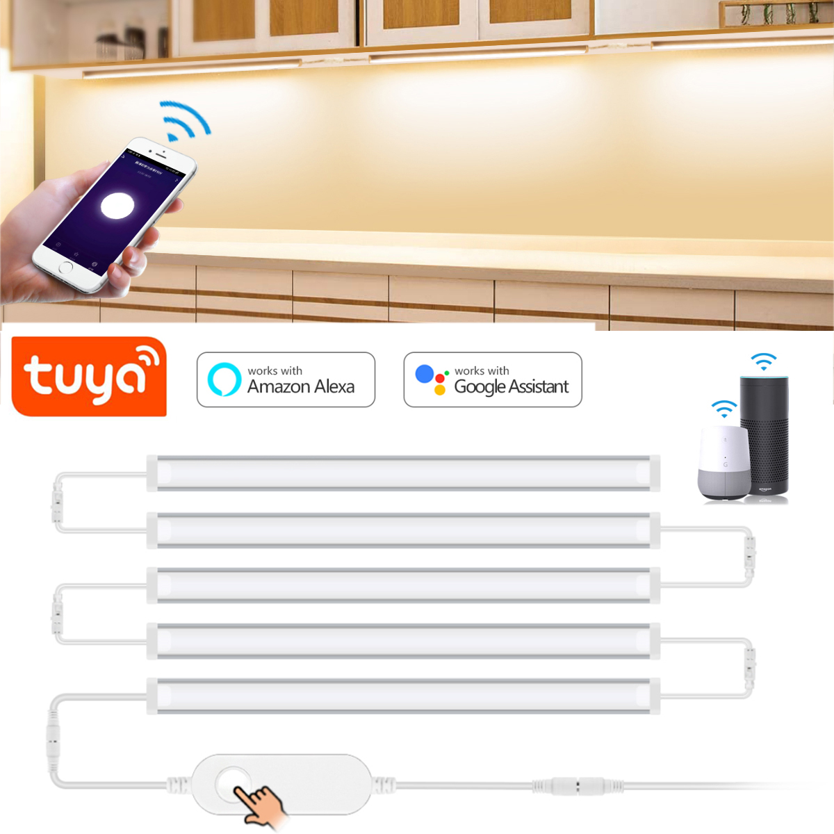 Kitchen Job - مصباح Tuya الذكي تحت الخزانة ،