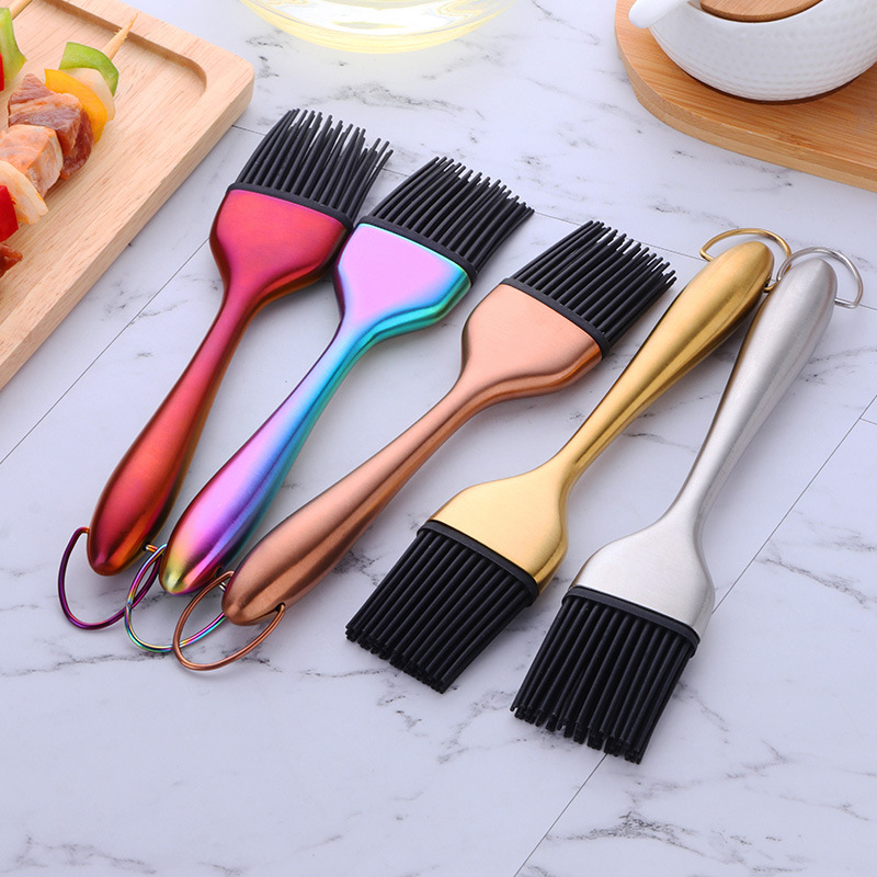 Kitchen Baking Brush - فرشاة زيت السيليكون المصنوعة من الفولاذ