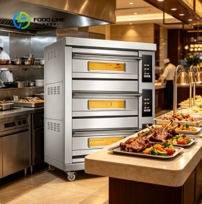 Commercial Kitchen Baking Oven - فرن تجاري من الفولاذ المقاوم للصدأ،