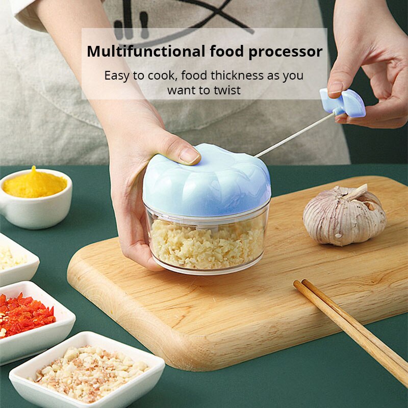Kitchen Job - 1 قطعة الأزرق/الوردي دليل الثوم الهراسة
