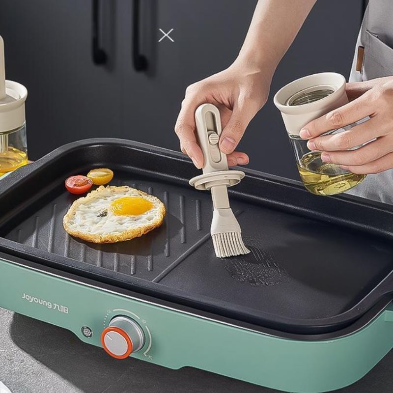 زجاجة زيت زجاجية مع فرشاة سيلي - مراجعة Kitchen Baking Brush وسعره
