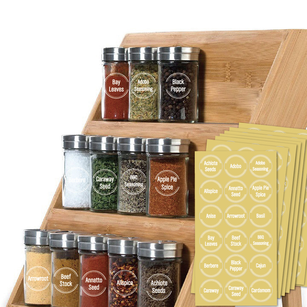 144 قطعة من ملصقات برطمان التو - مراجعة Kitchen.Baking Labels وسعره