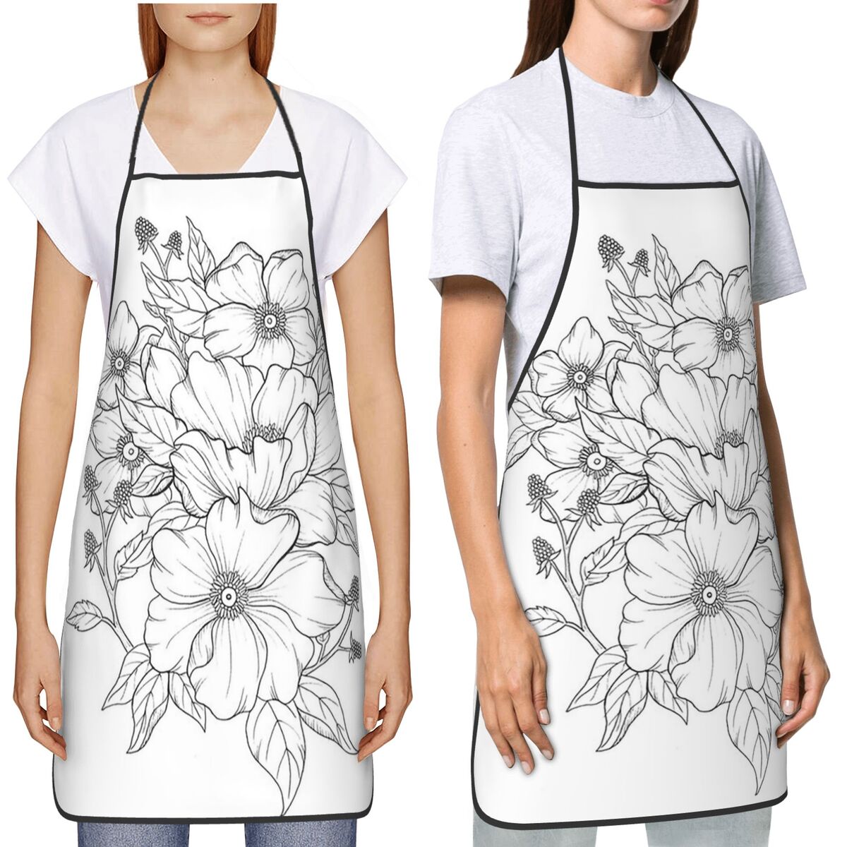 مريلة مطبخ بتصميم رسم خطوط نبا - مراجعة Kitchen Baking Drawing وسعره