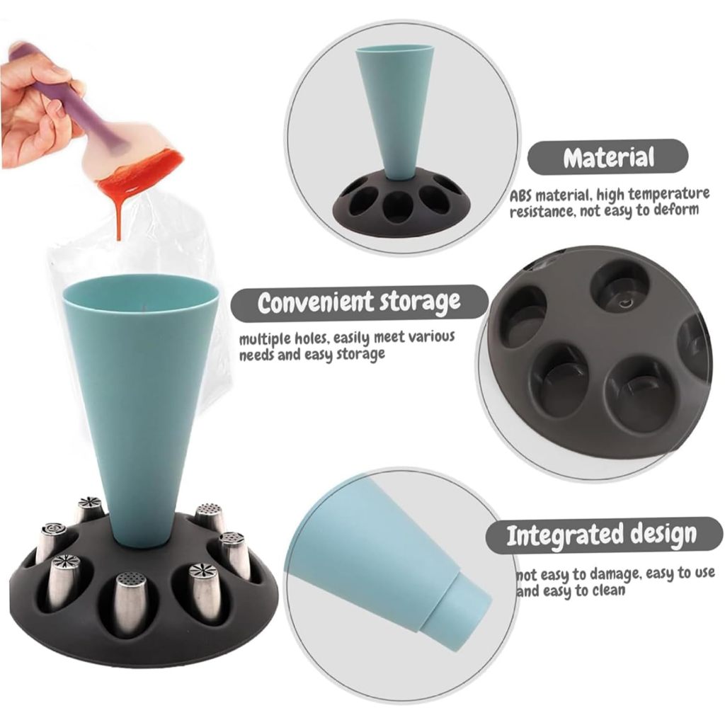 كيس تزيين الكيك مع حامل للرؤوس - مراجعة Kitchen And Baking Tools وسعره