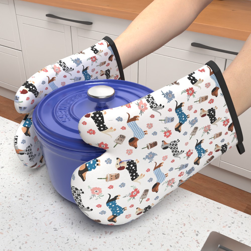 قطعتان من قفازات الفرن بتصميم  - مراجعة Baking Kitchen Design وسعره
