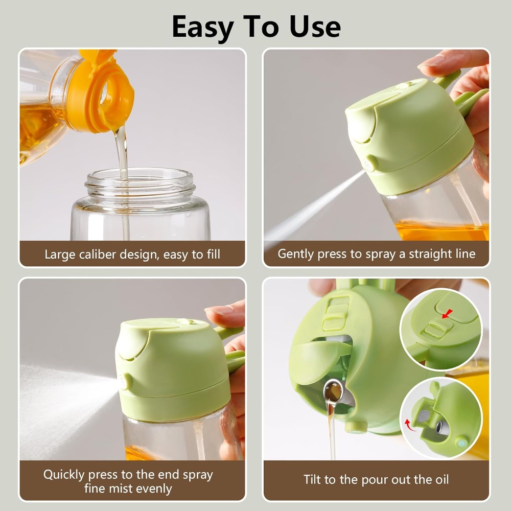زجاجة رش وتقديم الزيت الزجاجية - مراجعة Kitchen.Baking Labels وسعره