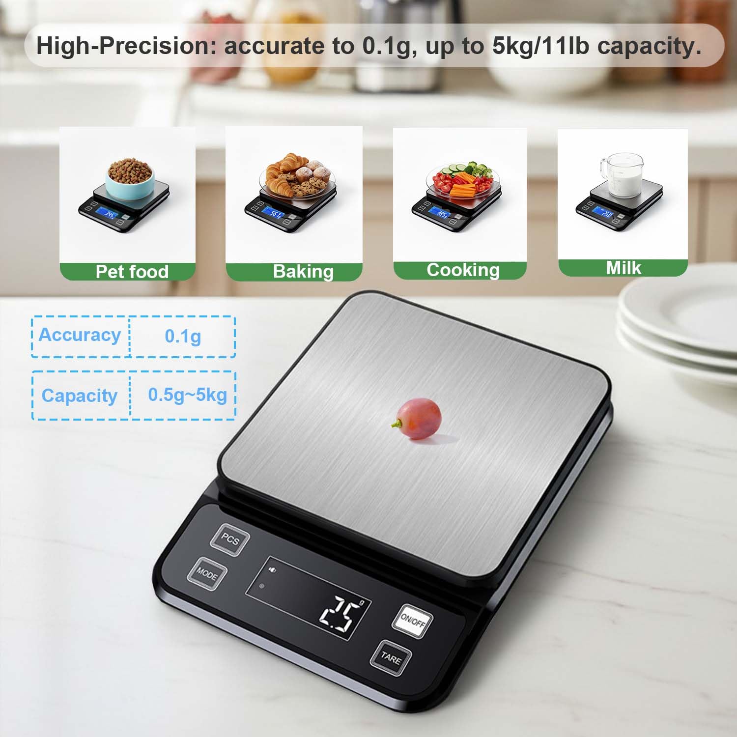 ميزان مطبخ رقمي جديد مقاوم للم - مراجعة Kitchen Scale Precise وسعره