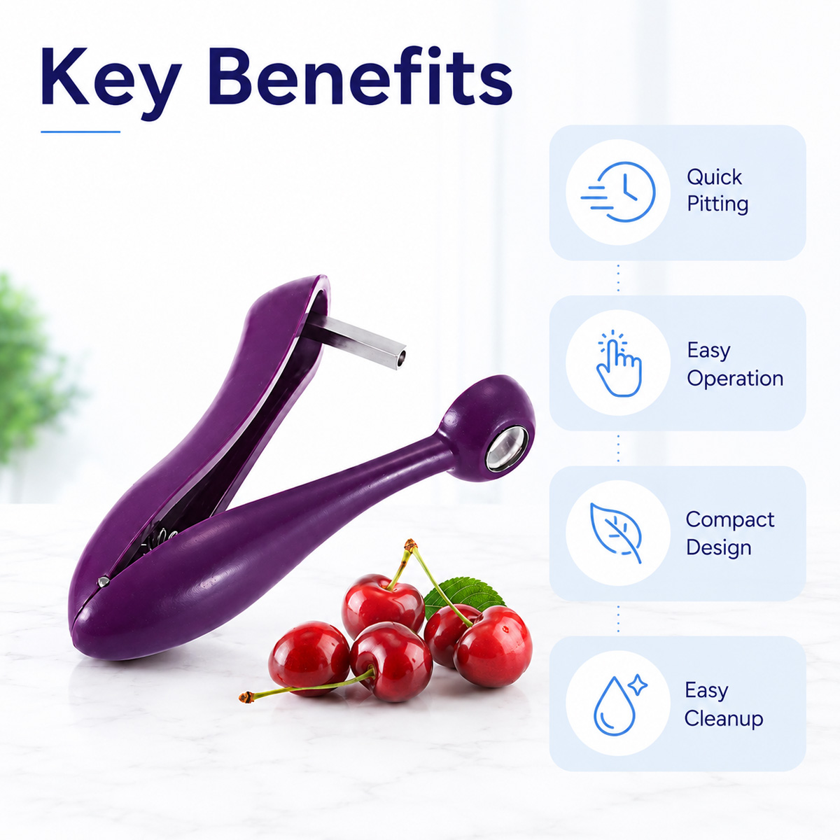 أداة يدوية لإزالة نوى الكرز وا - مراجعة Kitchen And Baking Tools وسعره