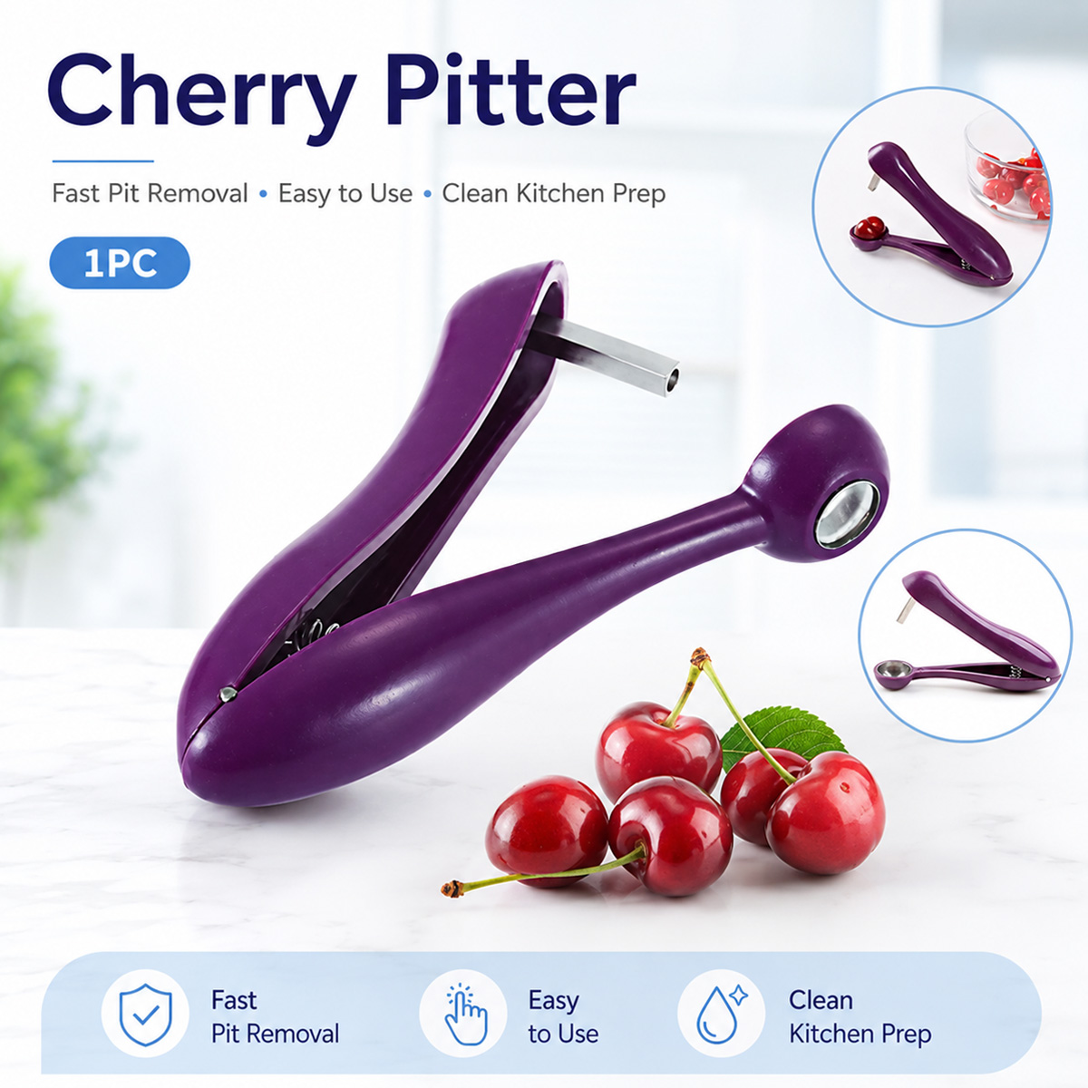 أداة يدوية لإزالة نوى الكرز وا - مراجعة Kitchen And Baking Tools وسعره