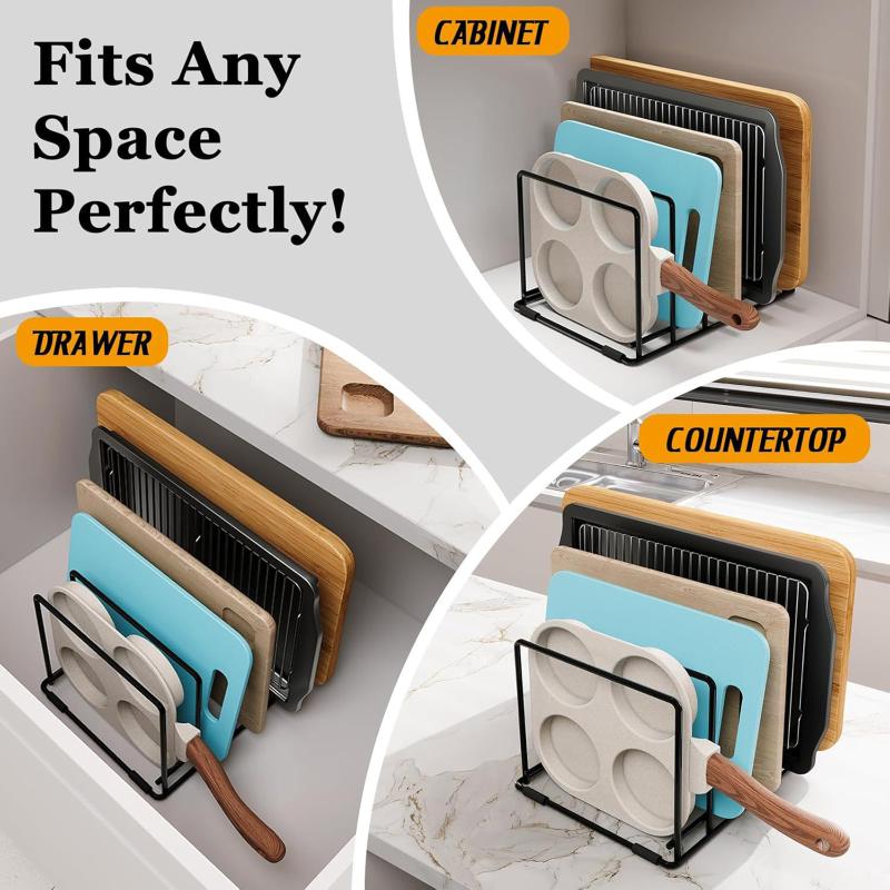 منظم أطباق المخبوزات وحامل ألو - مراجعة Kitchen Baking Tray Organiser وسعره