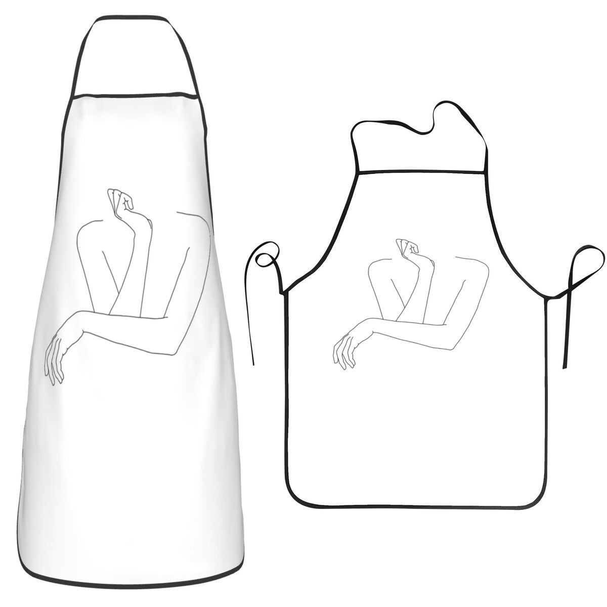 مريلة مطبخ بدون أكمام بتصميم خ - مراجعة Kitchen Baking Drawing وسعره