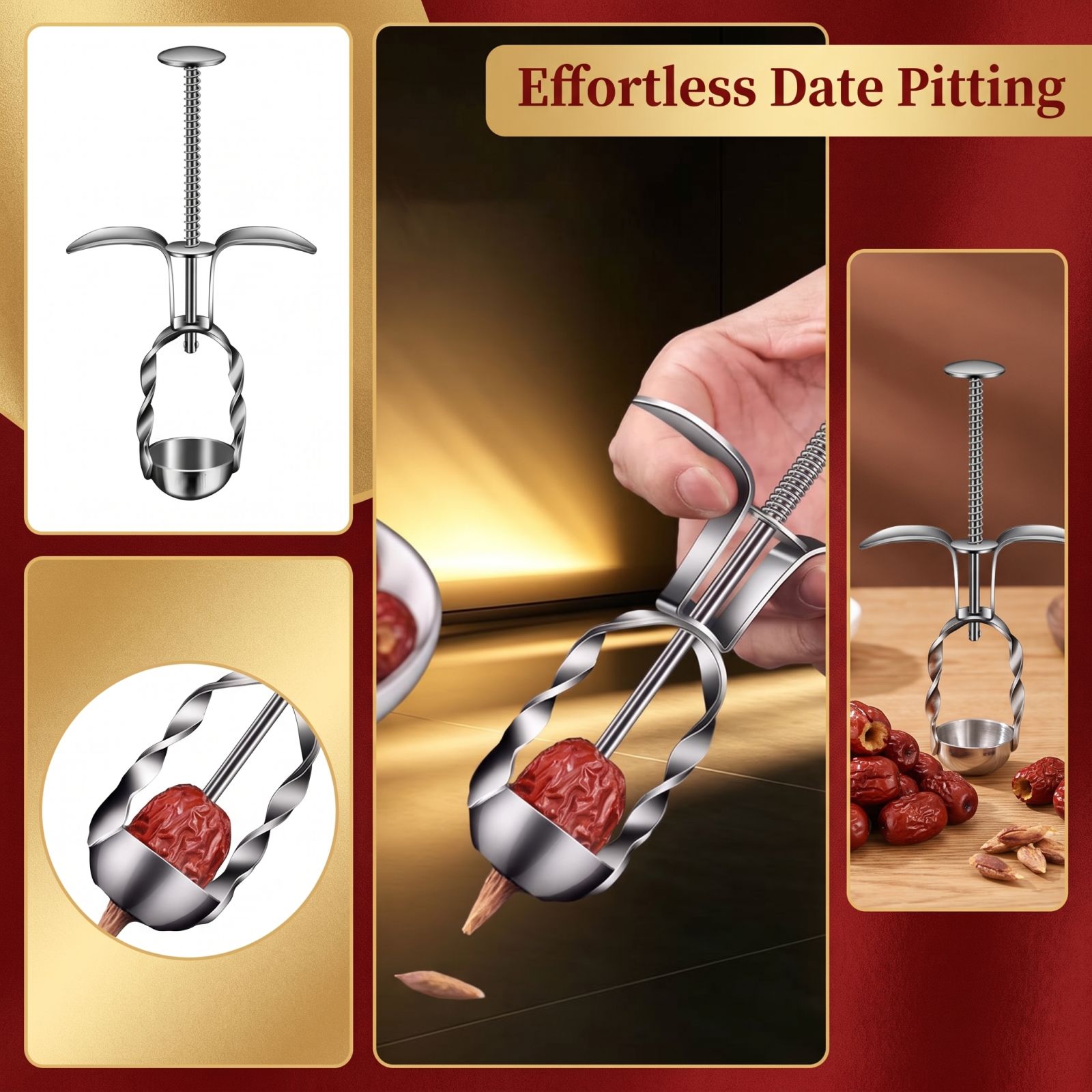 أداة إزالة نوى التمر الحمراء م - مراجعة Kitchen And Baking Tools وسعره