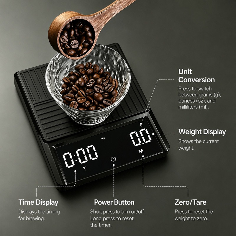 ميزان قهوة احترافي للصب اليدوي - مراجعة Kitchen Scale Precise وسعره