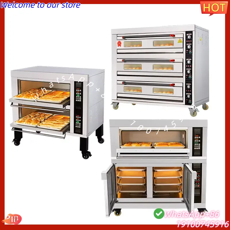 فرن بيتزا كهربائي صناعي مزدوج  - مراجعة Commercial Kitchen Baking Oven وسعره